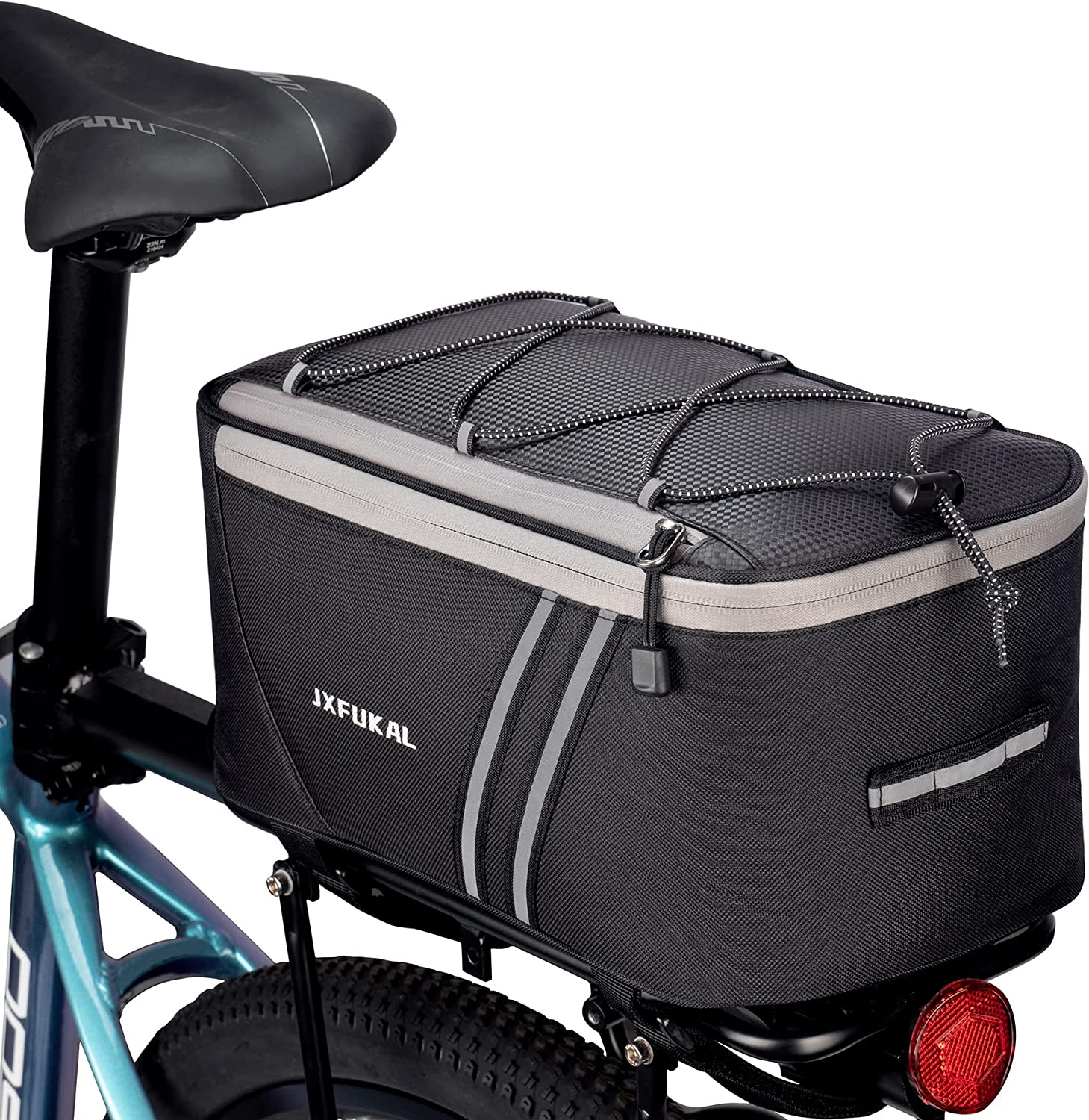 Rear Bike Rack Bag with Rain Cover, 7L/9L/10L/12L Waterproof Bicycle Ebike Saddl