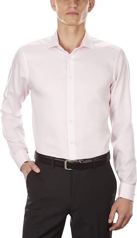 Calvin Klein Men's Dress Shirt Slim Fit Non Iron Solid French Cuff